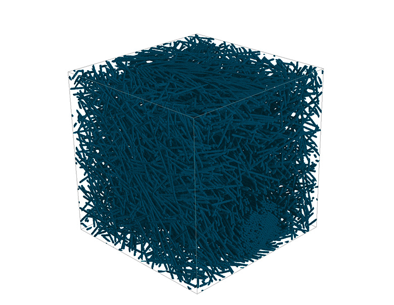 Microstructure With Straight Fibers Generated Using Fibermath